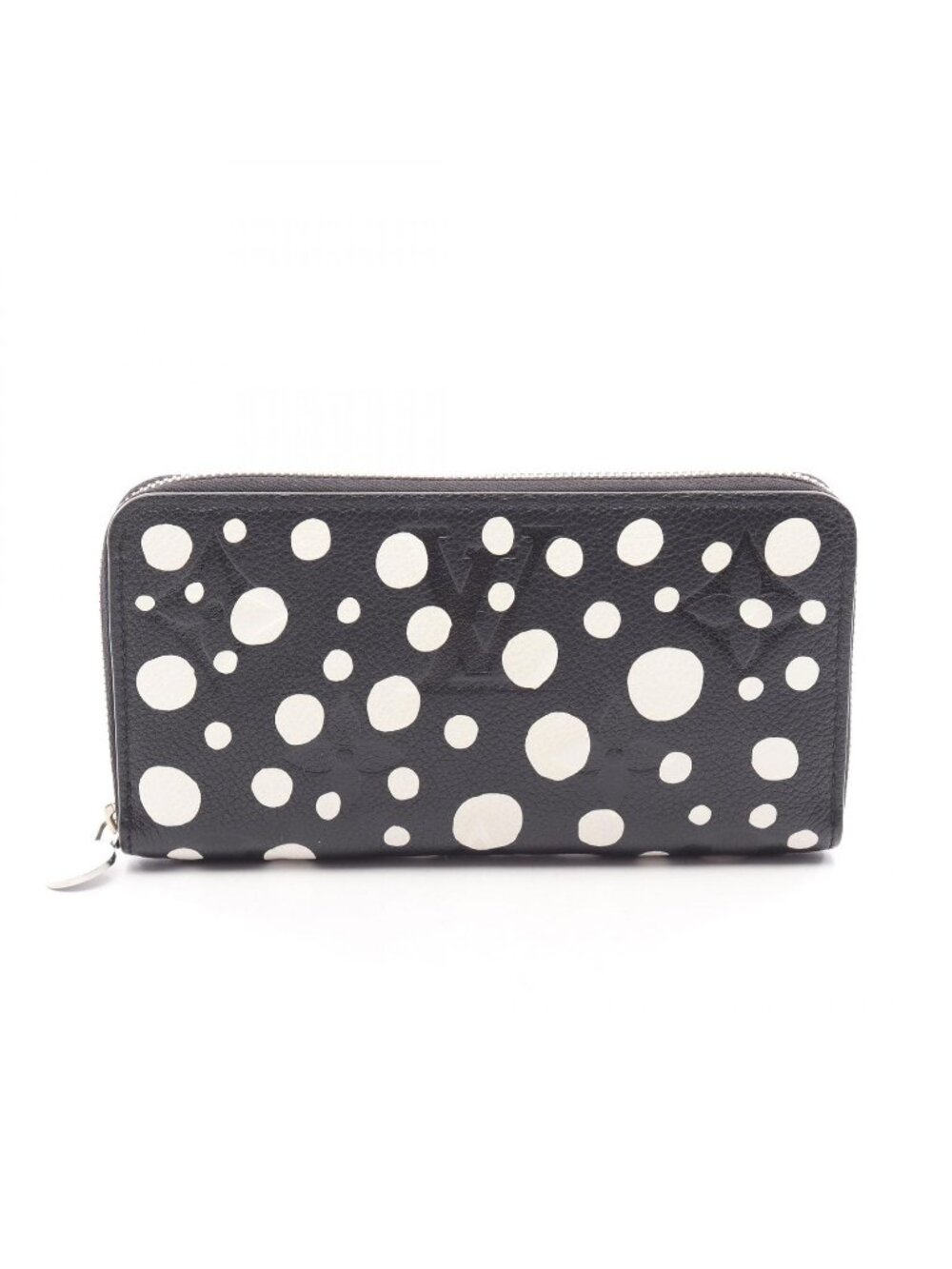 Louis Vuitton Round Wallet LV YK Zippy Monogram Empreinte Noir White Leather